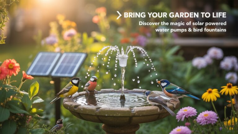 Bring Your Garden to Life: Discover the Magic of Solar Powered Water Pumps and Bird Fountains