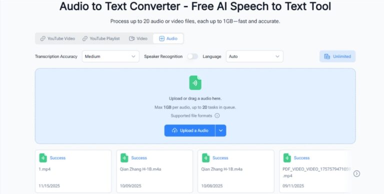 NoteGPT Audio to Text Converter