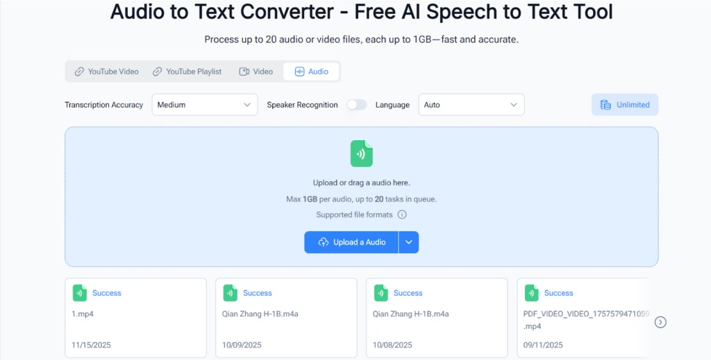 NoteGPT Audio to Text Converter