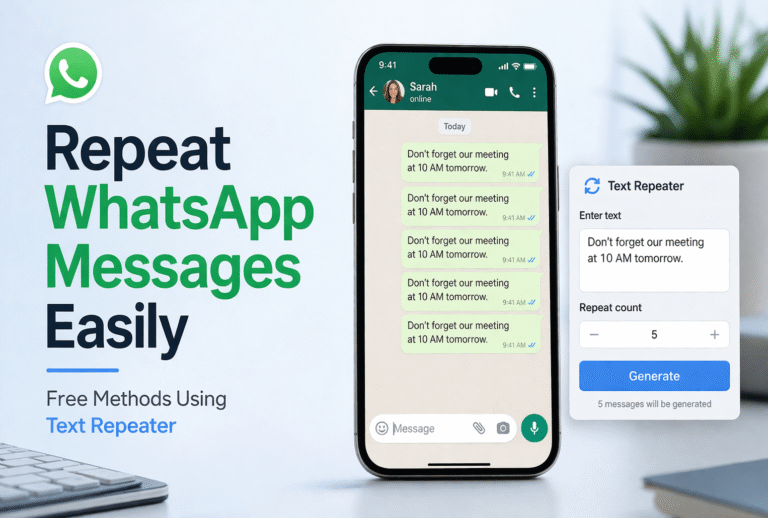 Best Ways to Repeat WhatsApp Messages (Free Methods Using a Text Repeater)
