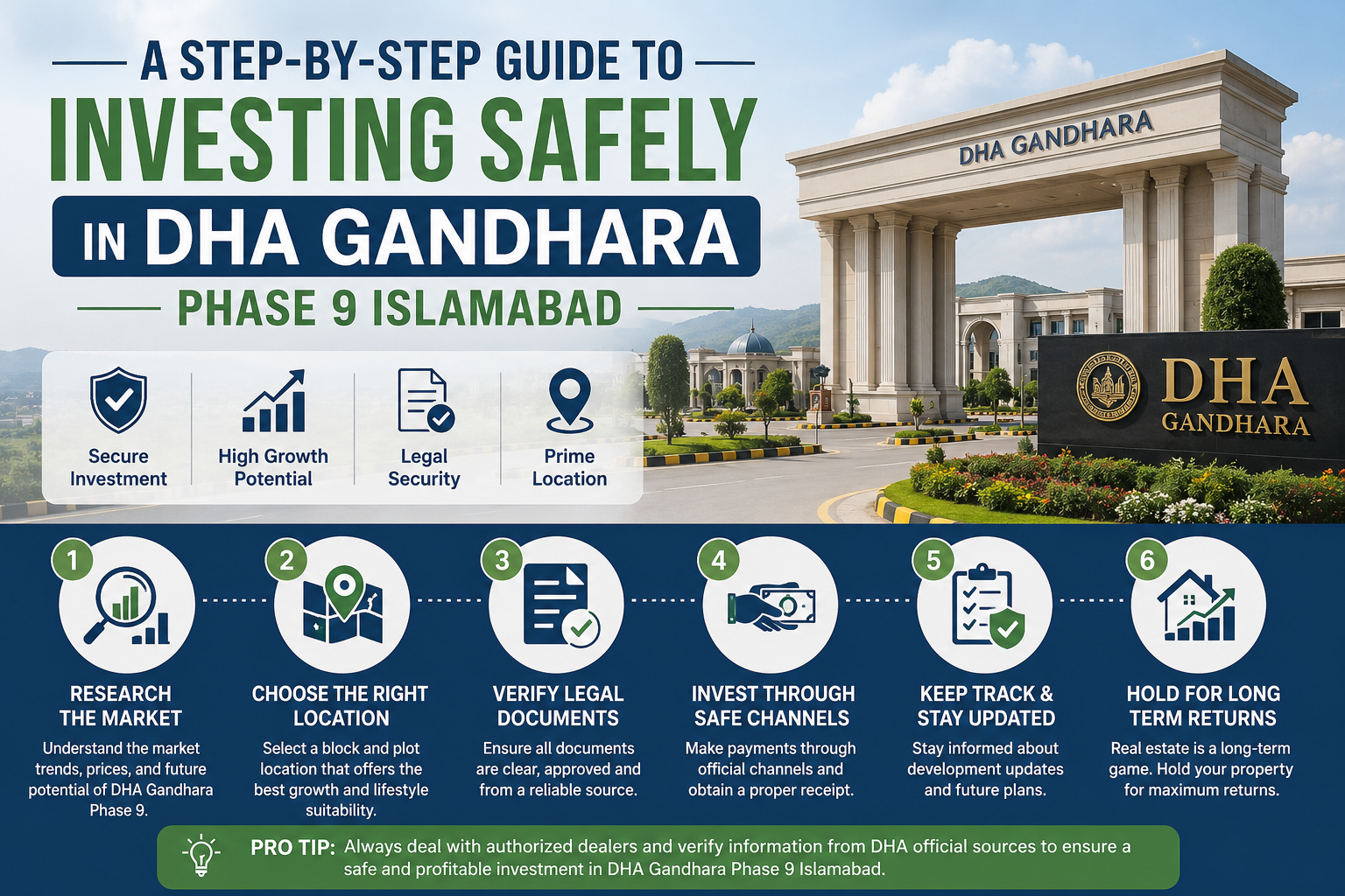 A Step-by-Step Guide to Investing Safely in DHA Gandhara Phase 9 Islamabad
